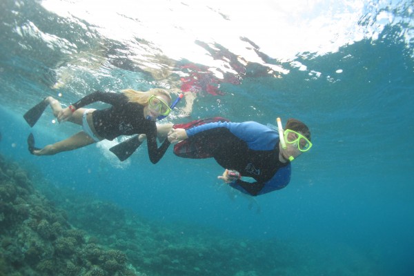 TC Trish and Charles snorkeling